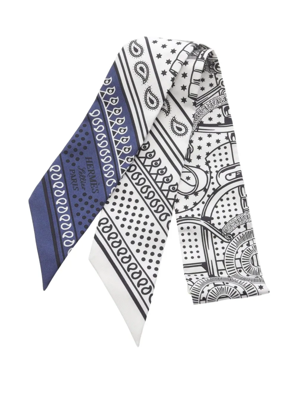 2020s Eperon d'Or ribbon silk scarf