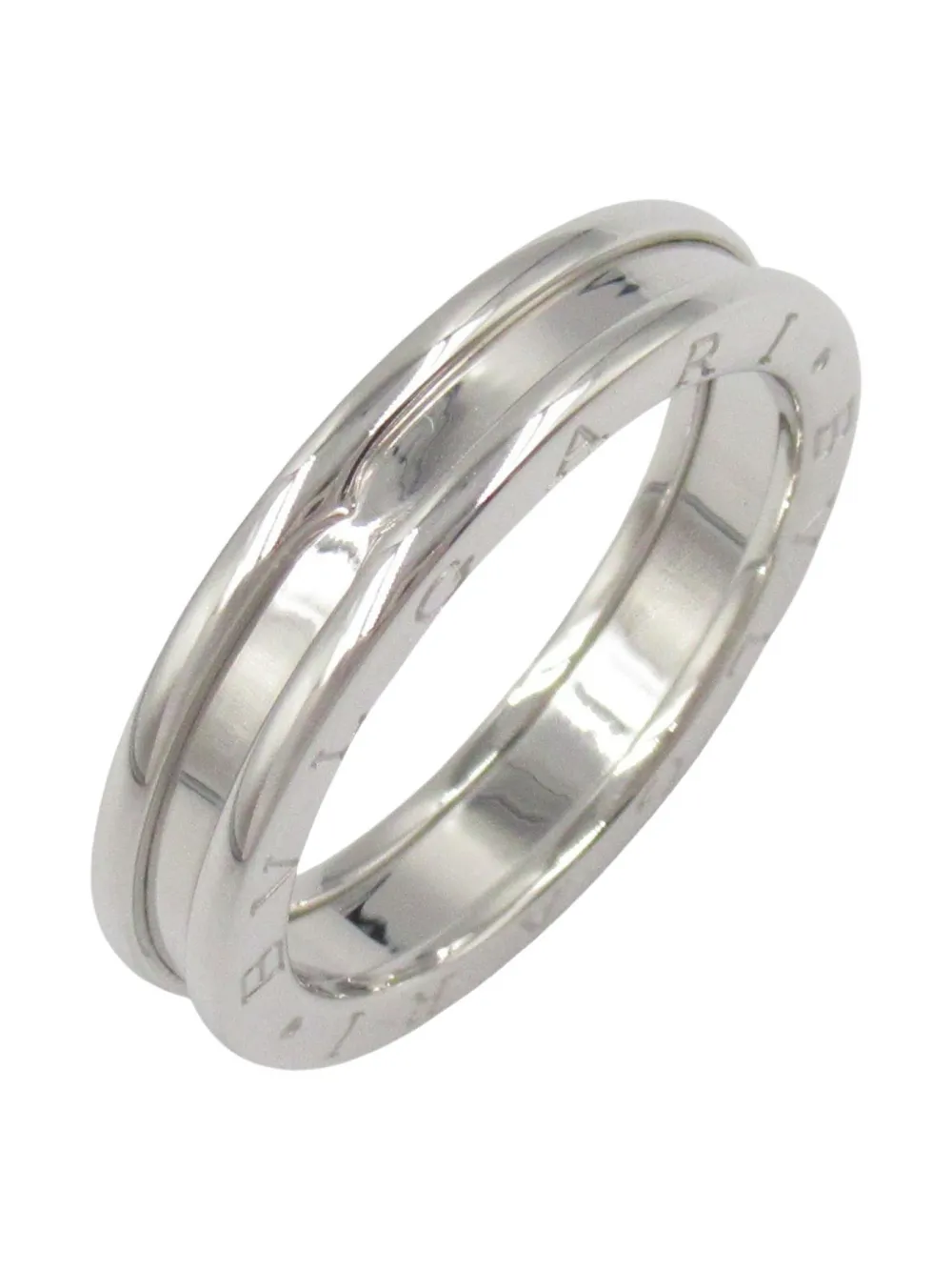Pre-owned Bvlgari 2010s 18k White Gold B-zero1 Ring In Silver