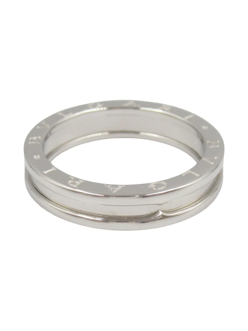 Pre-owned Bvlgari 2010s 18k White Gold B-zero1 Ring In Silver