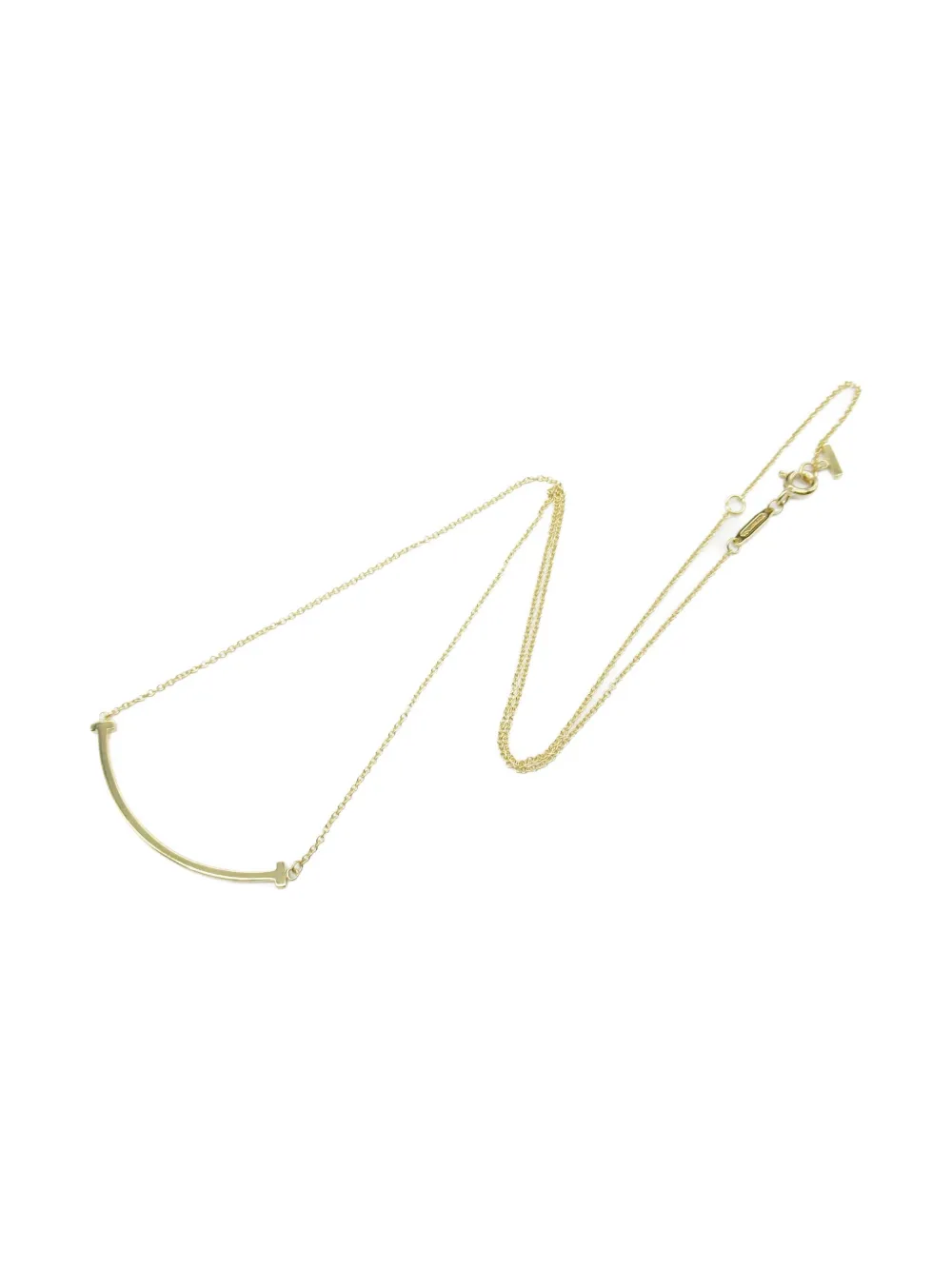 Tiffany & Co. Pre-Owned 2010s 18K yellow gold small T-Smile necklace | Women | Image 2