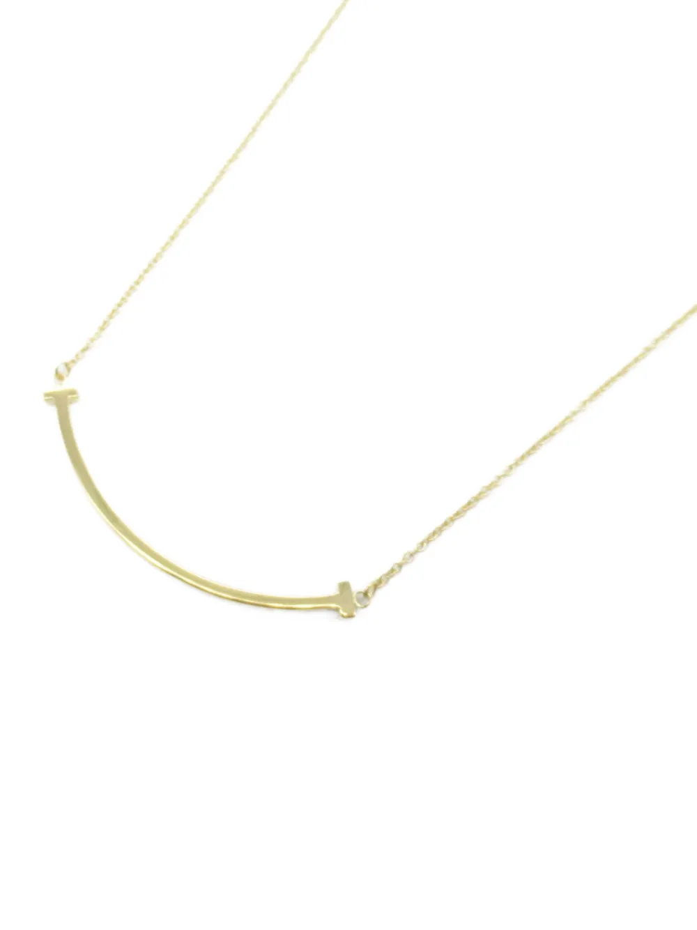 Tiffany & Co. Pre-Owned 2010s 18K yellow gold small T-Smile necklace | Gold | Image 1