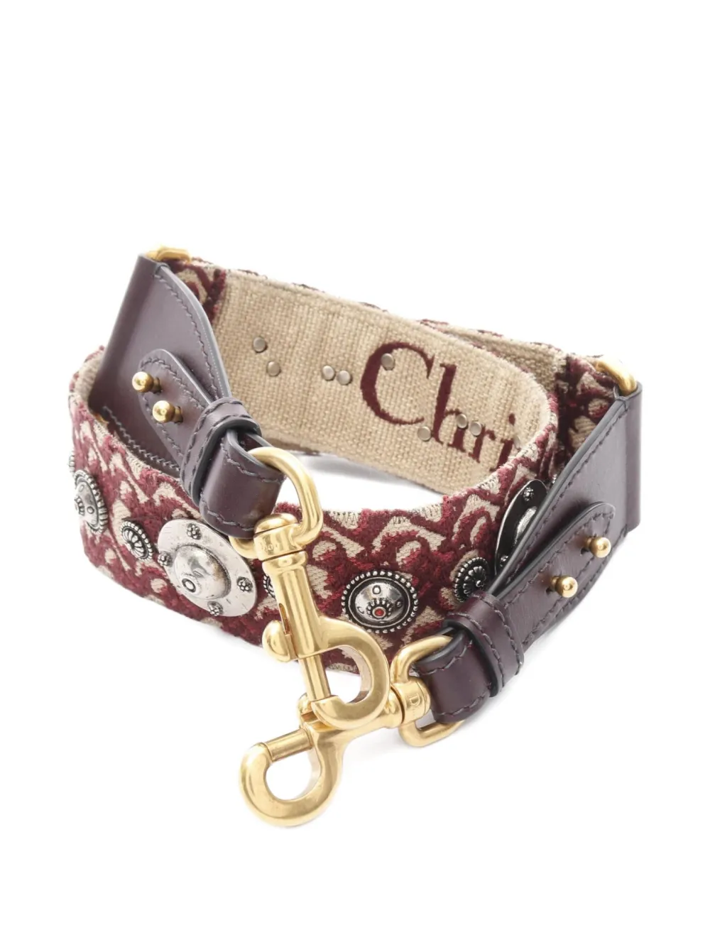 Pre-owned Dior 2000s Oblique Shoulder Strap In Red