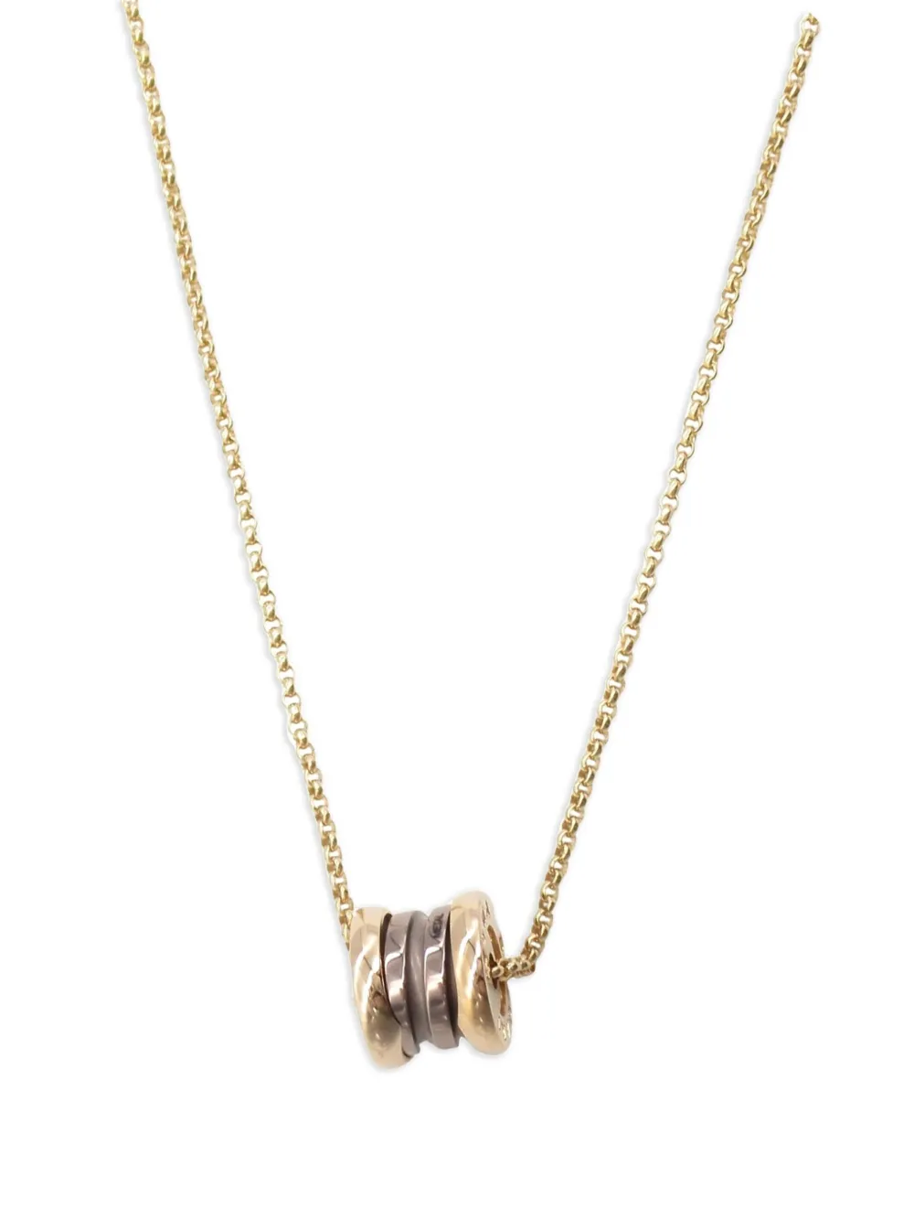 Bvlgari Pre-Owned 2010s 18K rose gold B.zero1 ceramic necklace | Gold | Image 1