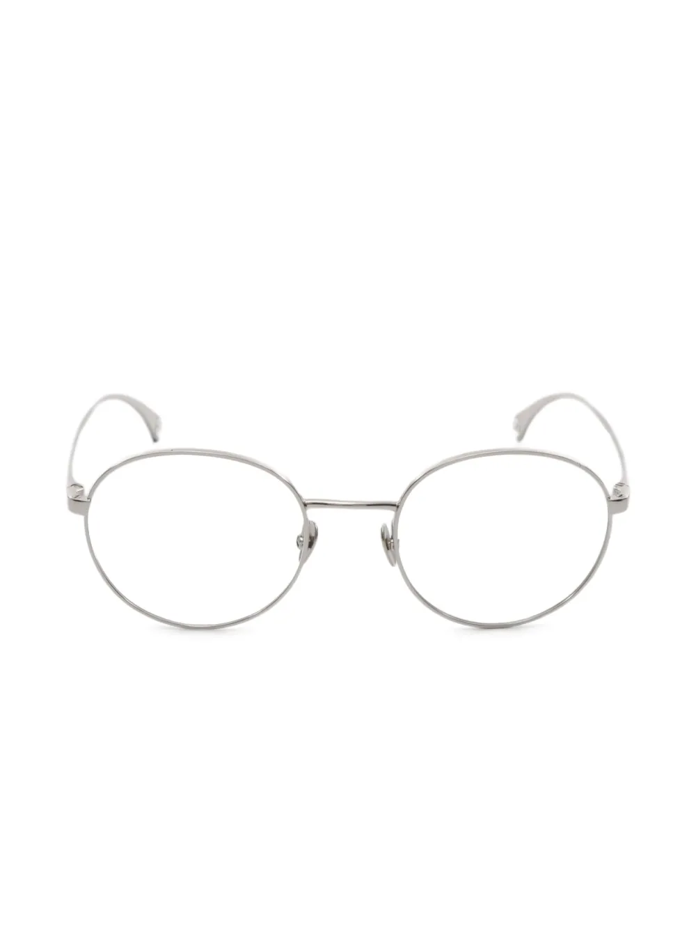CHANEL Pre-Owned 2021 oval-frame glasses - シルバートーン CHANEL Pre-Owned 2021 oval-frame glasses - シルバートーン