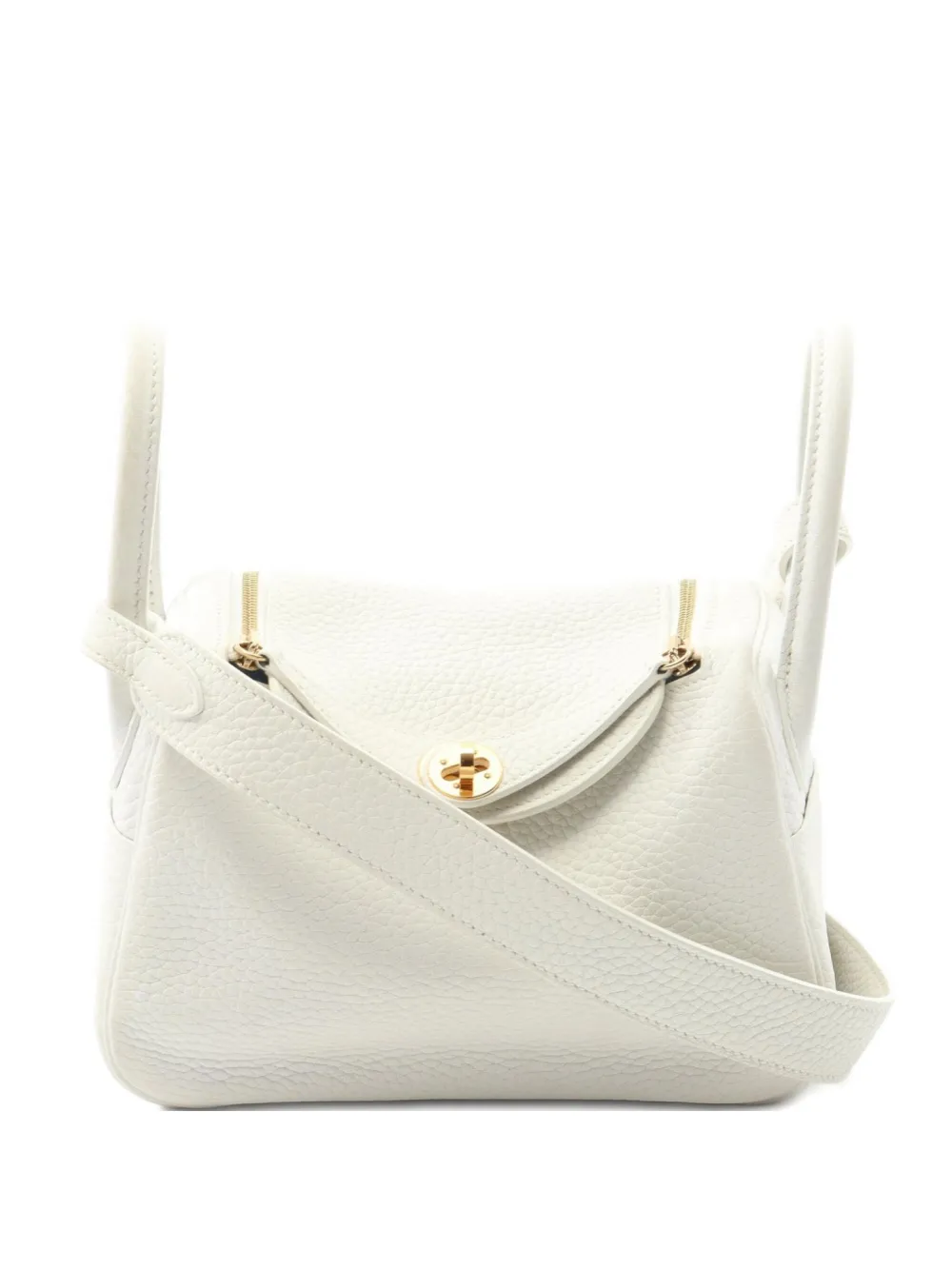 Hermès Pre-Owned 2023 mini Lindy shoulder bag - ホワイト Hermès Pre-Owned 2023 mini Lindy shoulder bag - ホワイト