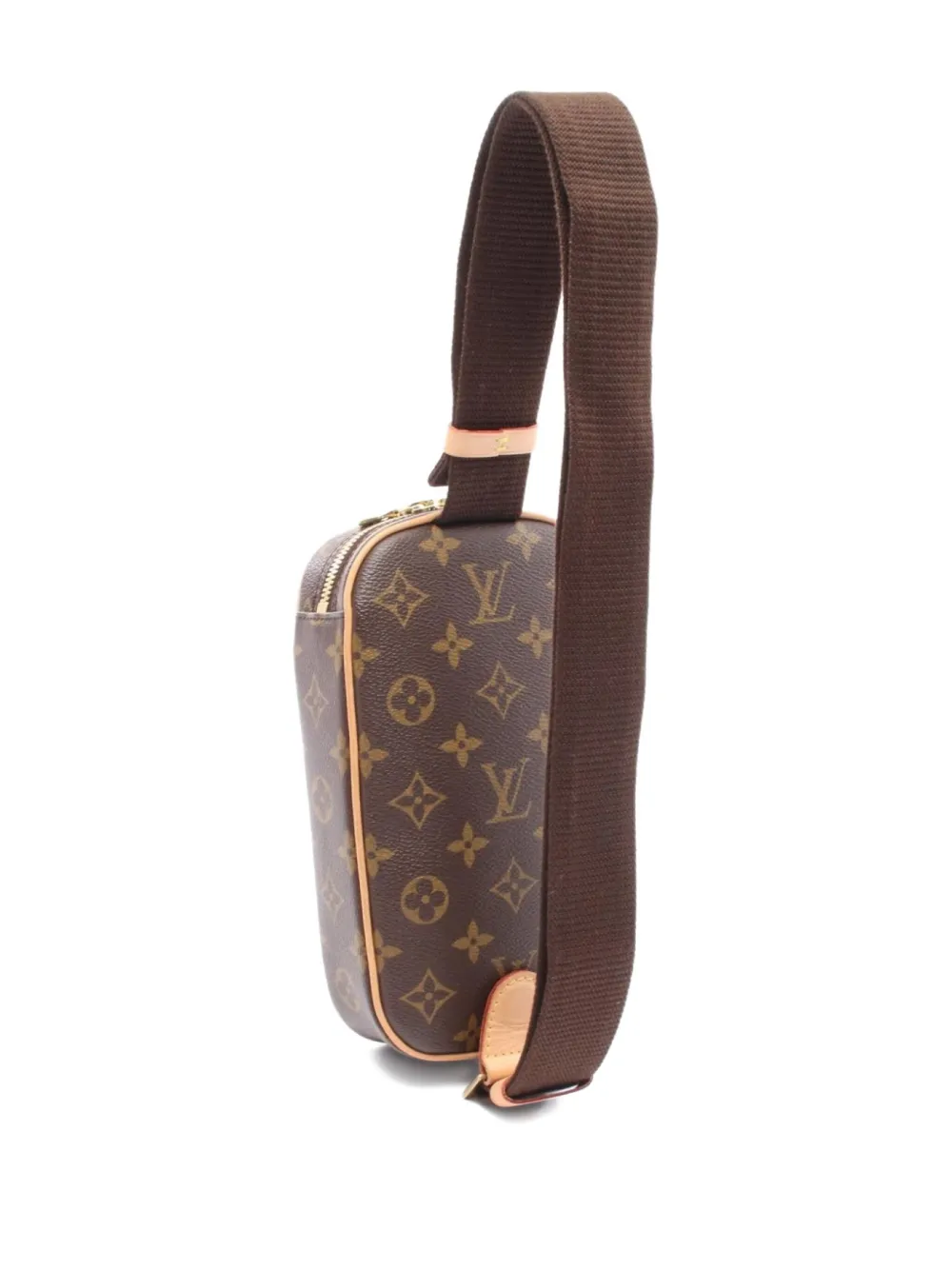 Pre-owned Louis Vuitton 2004 Pochette Gange Body Bag In Brown