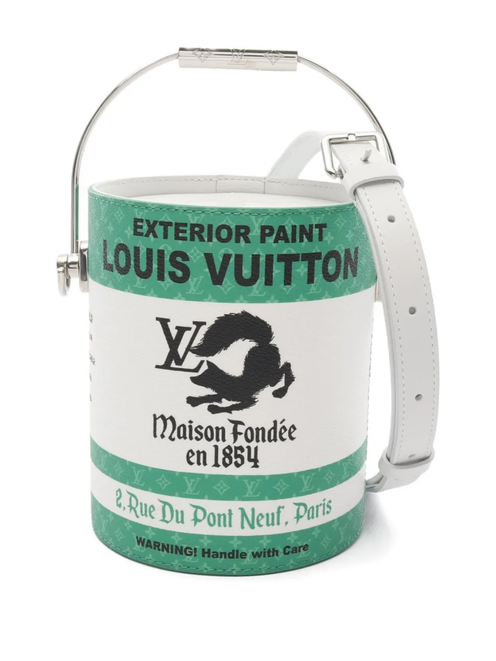 Pre-owned Louis Vuitton 2021 Paint Can Handbag In Green