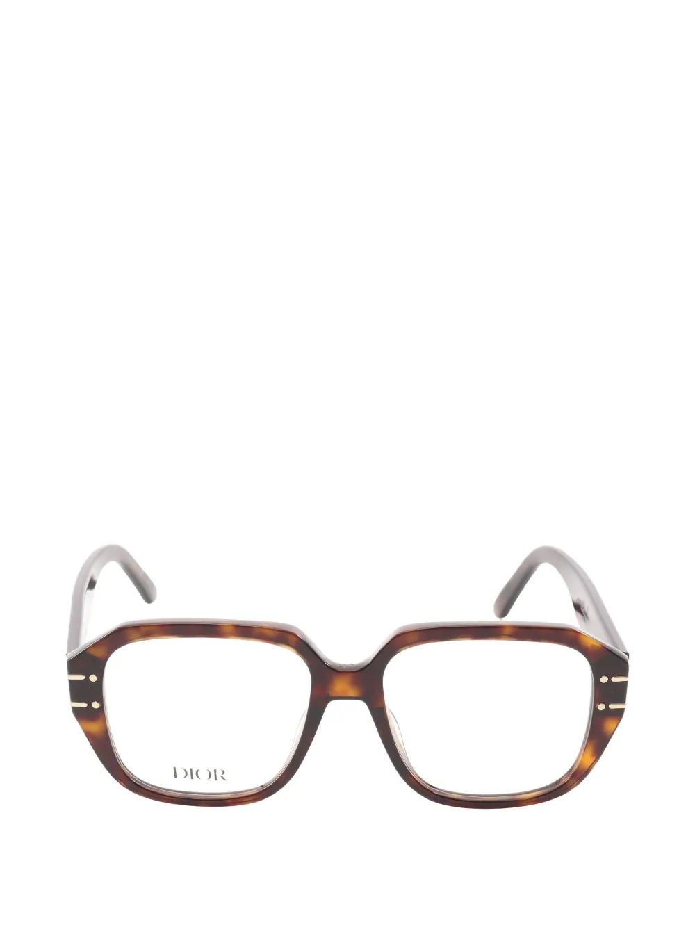 Christian Dior Pre-Owned 2020s rectangle-frame glasses - ブラウン Christian Dior Pre-Owned 2020s rectangle-frame glasses - ブラウン