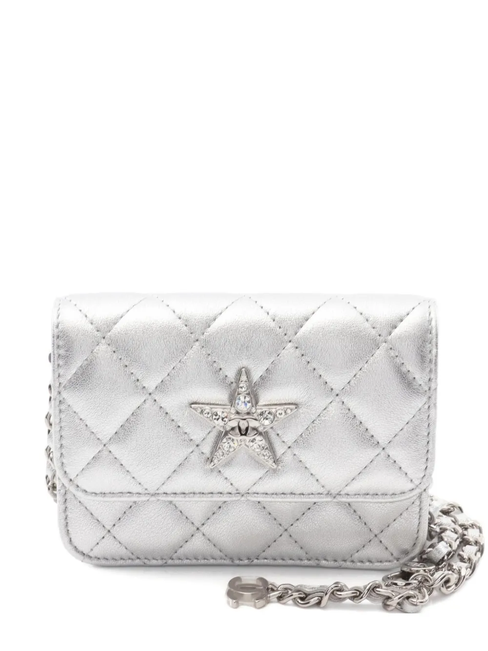 CHANEL Pre-Owned 2021 マトラッセ スターチェーン ショルダーバッグ - シルバートーン CHANEL Pre-Owned 2021 マトラッセ スターチェーン ショルダーバッグ - シルバートーン