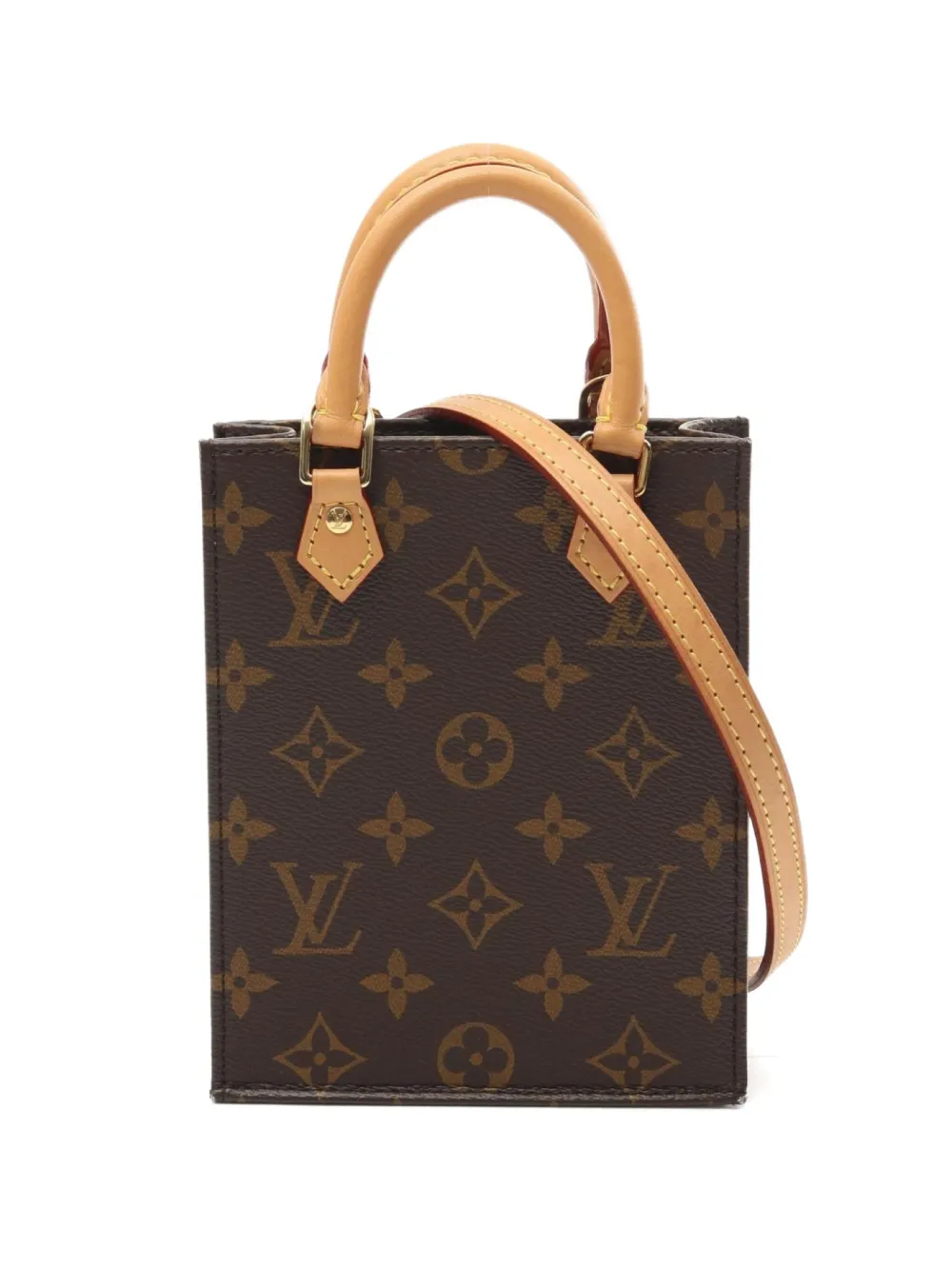 Louis Vuitton Pre-Owned 2021 サックプラ モノグラム ハンドバッグ プチ - ブラウン Louis Vuitton Pre-Owned 2021 サックプラ モノグラム ハンドバッグ プチ - ブラウン