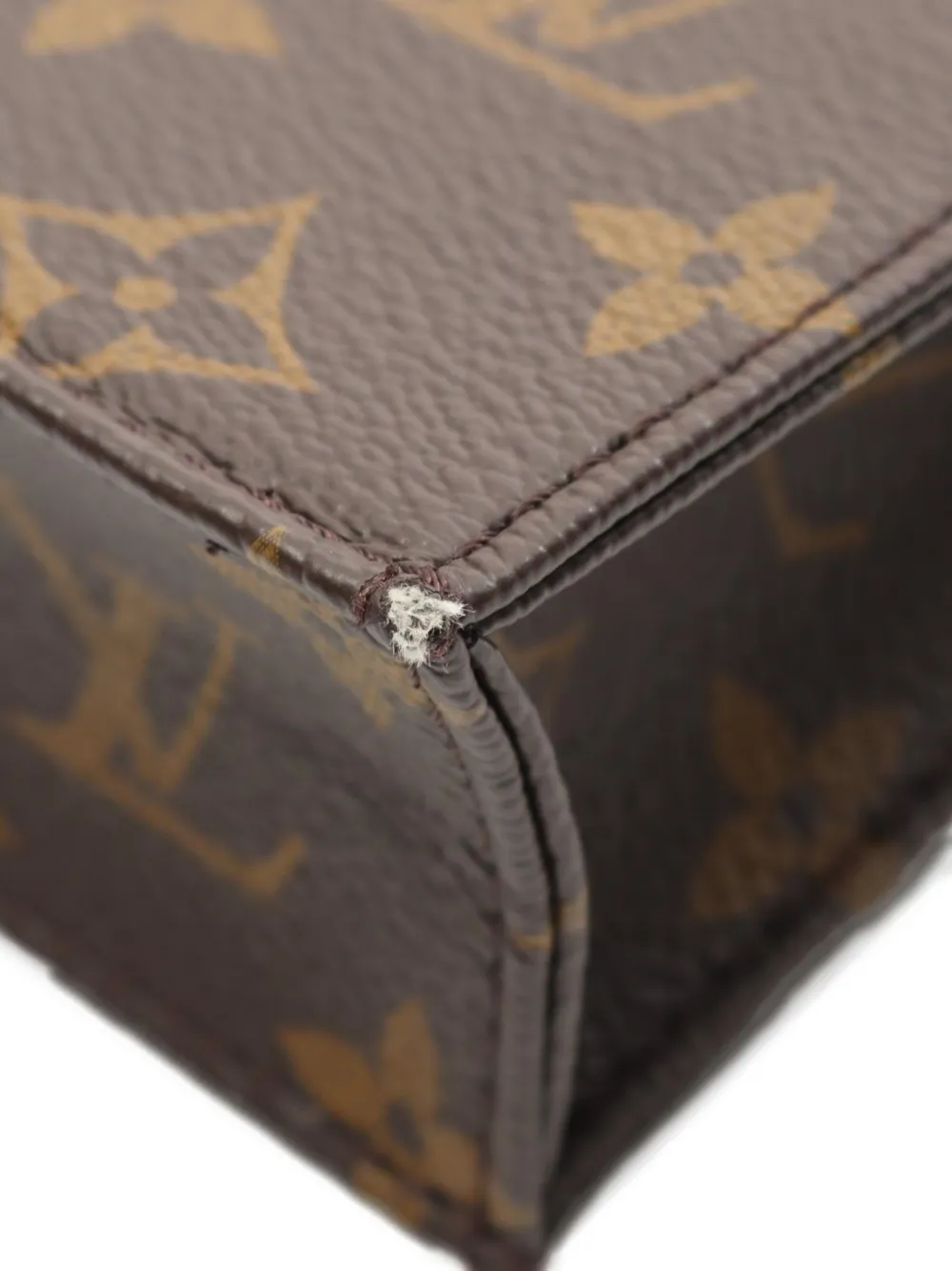 Pre-owned Louis Vuitton 2021 Petite Sac Plat Monogram Handbag In Brown