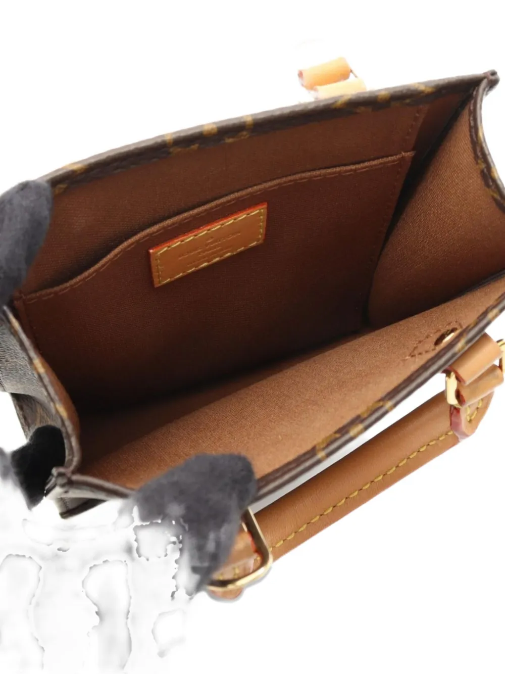 Pre-owned Louis Vuitton 2021 Petite Sac Plat Monogram Handbag In Brown
