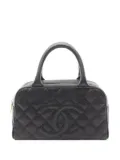 CHANEL Pre-Owned 2005-2006 matelassé mini boston handbag - Black