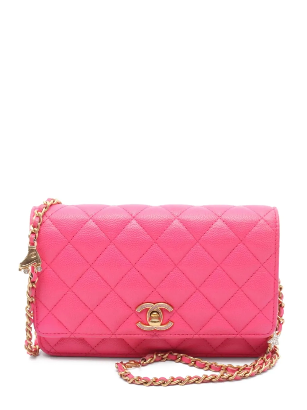 CHANEL Pre-Owned 2021 matelassé shoulder bag - ピンク CHANEL Pre-Owned 2021 matelassé shoulder bag - ピンク