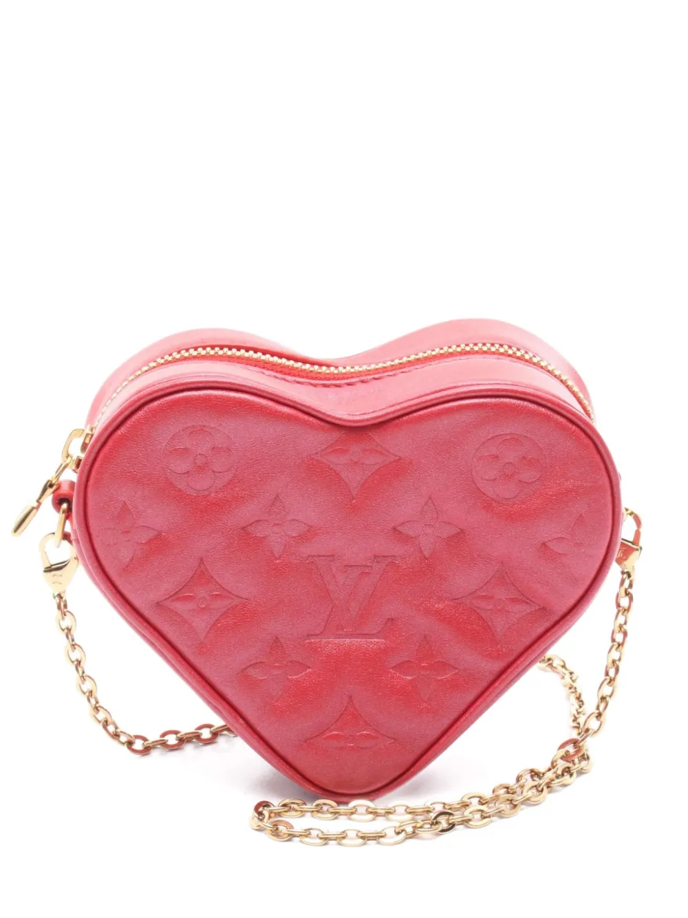 Louis Vuitton Pre-Owned 2010s ハート オン チェーン ショルダーバッグ - レッド Louis Vuitton Pre-Owned 2010s ハート オン チェーン ショルダーバッグ - レッド