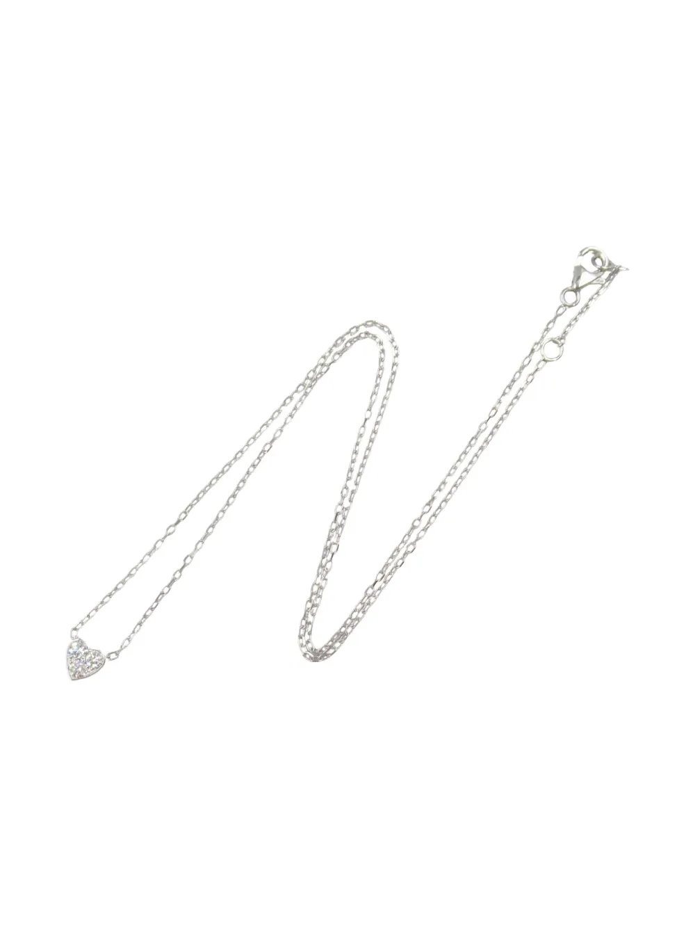 Cartier 2010s ミニ ハート ダイヤモンド ネックレス ホワイトゴールド - シルバートーン Cartier 2010s ミニ ハート ダイヤモンド ネックレス ホワイトゴールド - シルバートーン