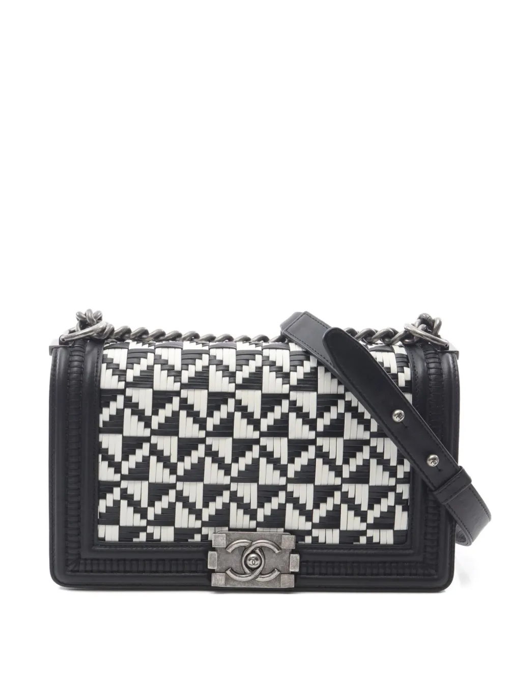 CHANEL Pre-Owned 2015-2016 ボーイ チェーン ショルダーバッグ - ブラック CHANEL Pre-Owned 2015-2016 ボーイ チェーン ショルダーバッグ - ブラック