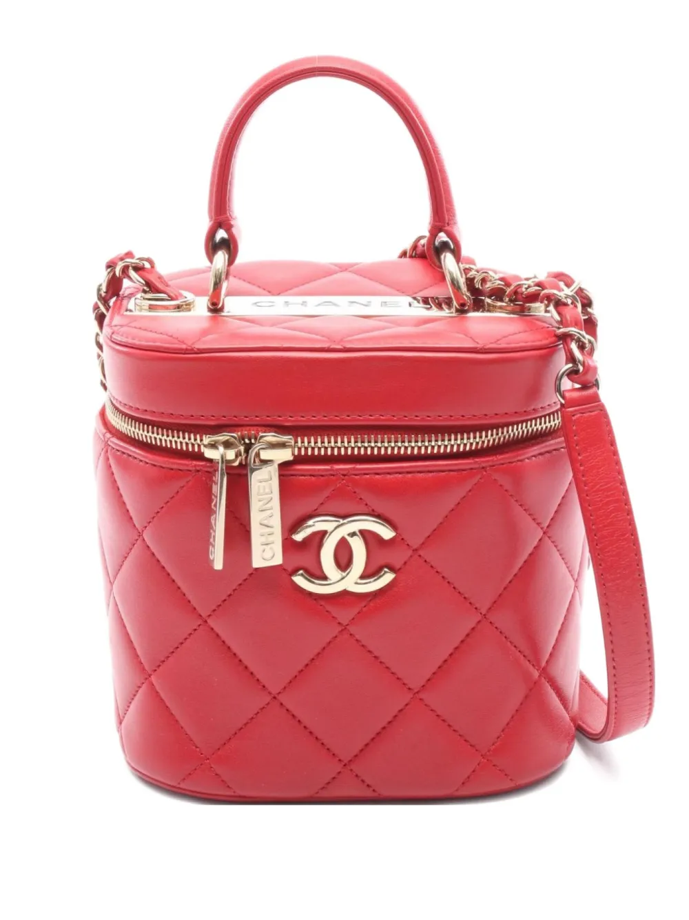 CHANEL Pre-Owned 2019 Trendy CC Vanity shoulder bag - レッド CHANEL Pre-Owned 2019 Trendy CC Vanity shoulder bag - レッド