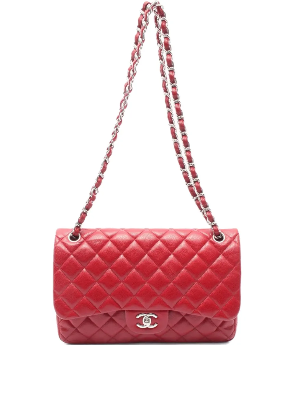 CHANEL Pre-Owned 2012 large Double Flap shoulder bag - レッド CHANEL Pre-Owned 2012 large Double Flap shoulder bag - レッド