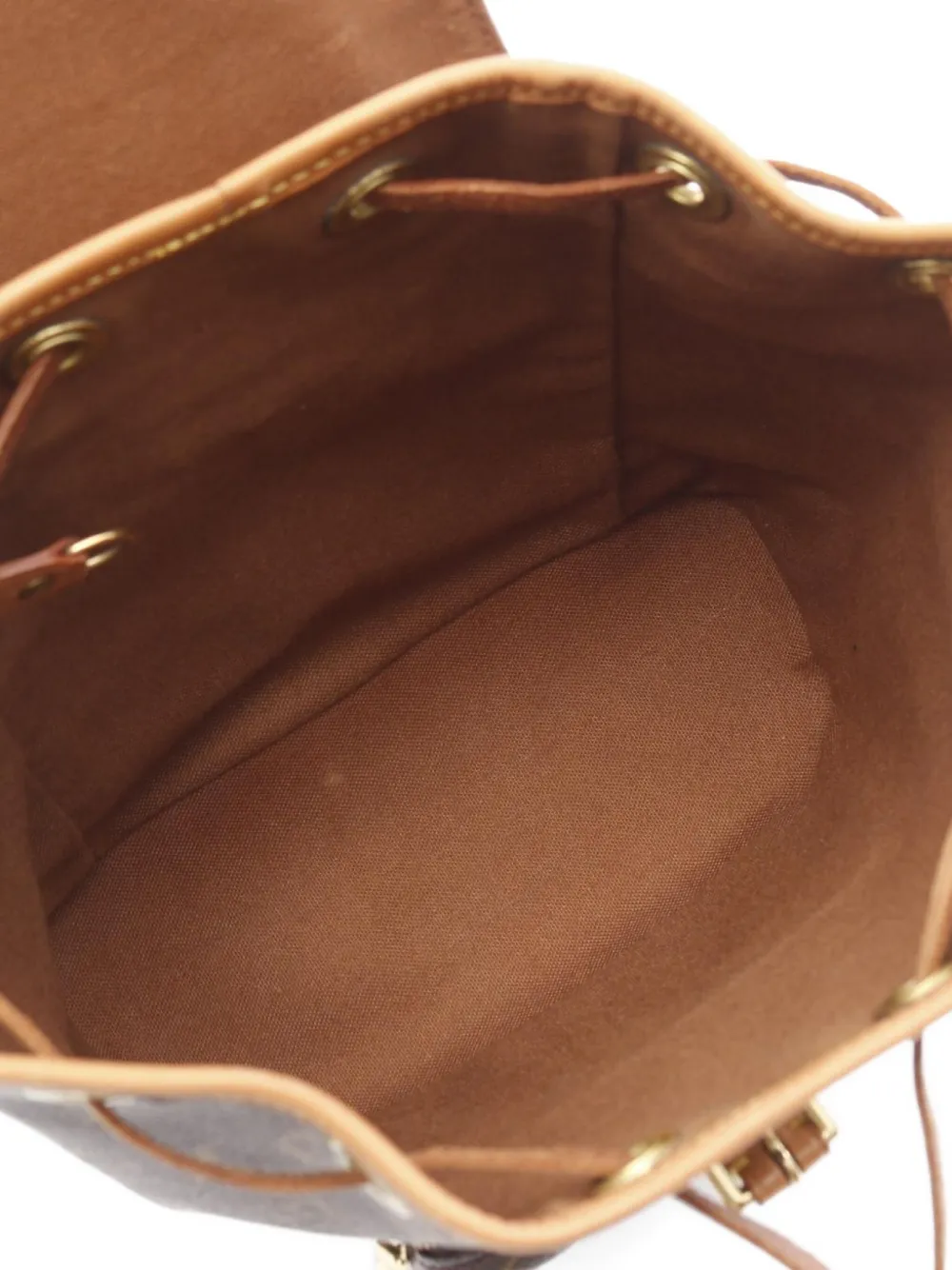 Pre-owned Louis Vuitton 1997 Mini Montsouris Backpack In Brown