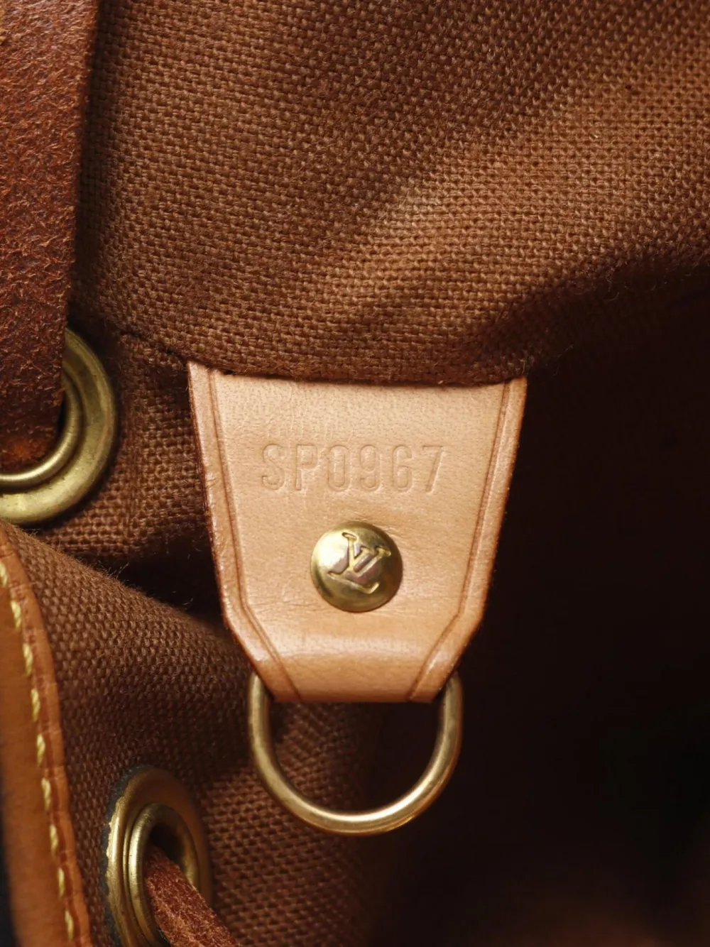 Pre-owned Louis Vuitton 1997 Mini Montsouris Backpack In Brown