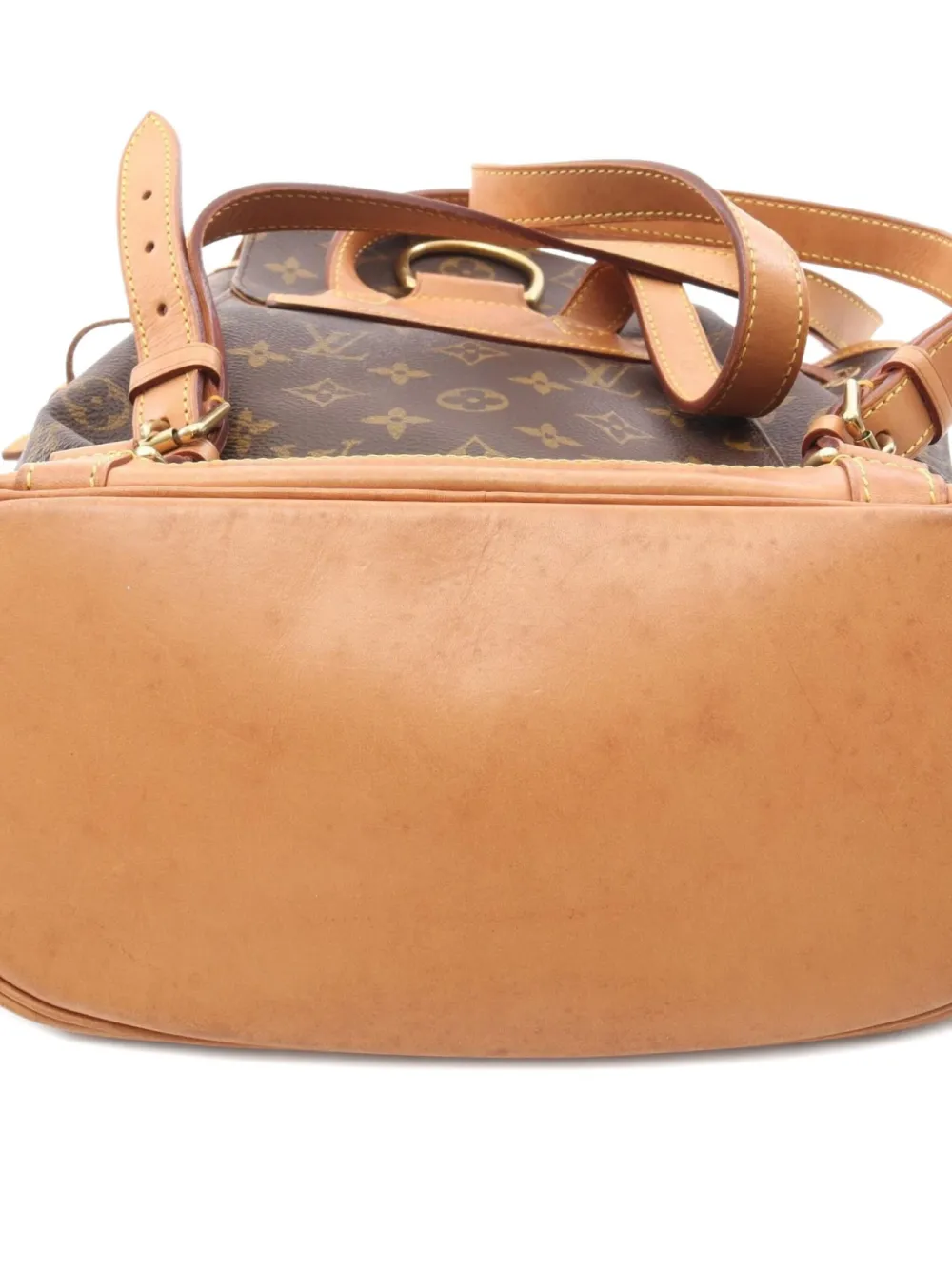 Pre-owned Louis Vuitton 1998 Montsouris Mm Monogram Backpack In Brown