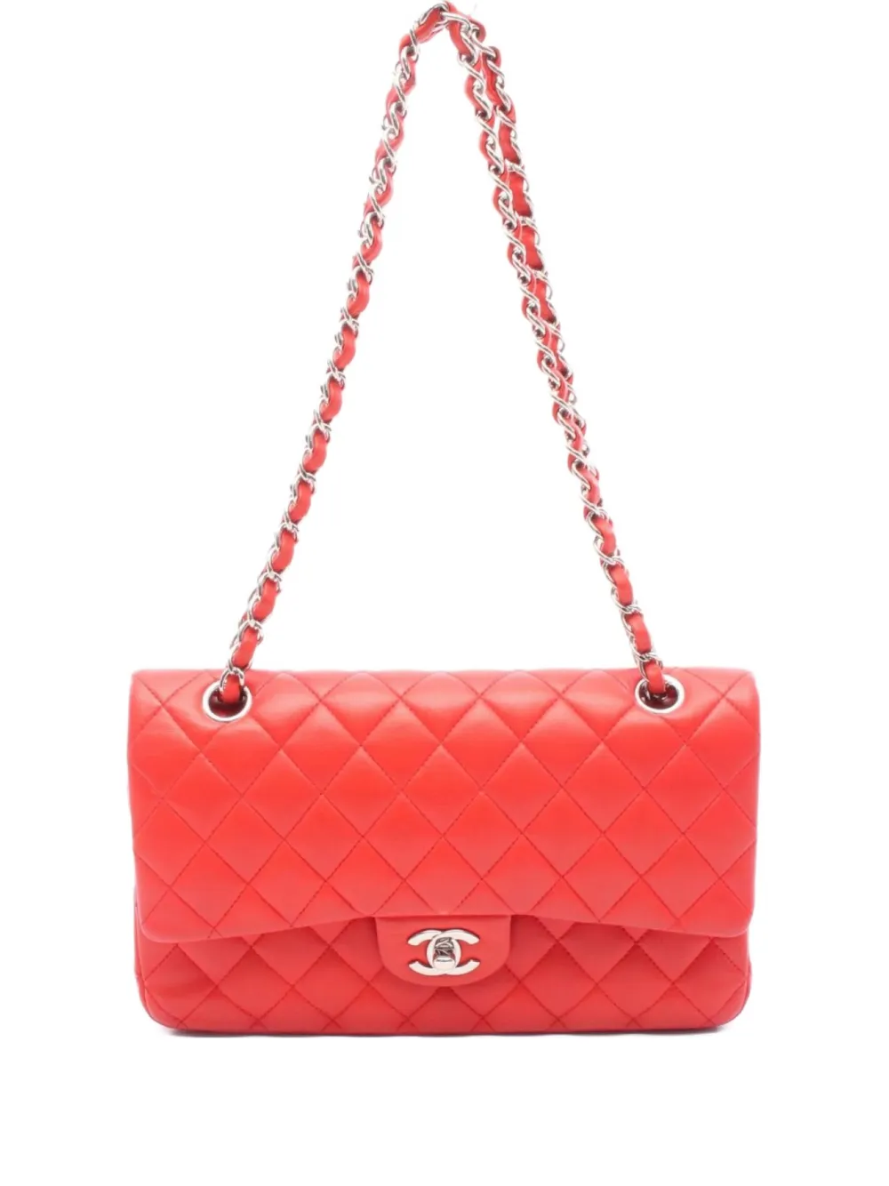 CHANEL Pre-Owned 2019 ダブルフラップ ショルダーバッグ - レッド CHANEL Pre-Owned 2019 ダブルフラップ ショルダーバッグ - レッド