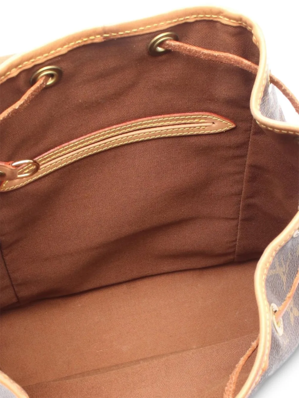 Pre-owned Louis Vuitton 2004 Montsouris Mm Backpack In Brown