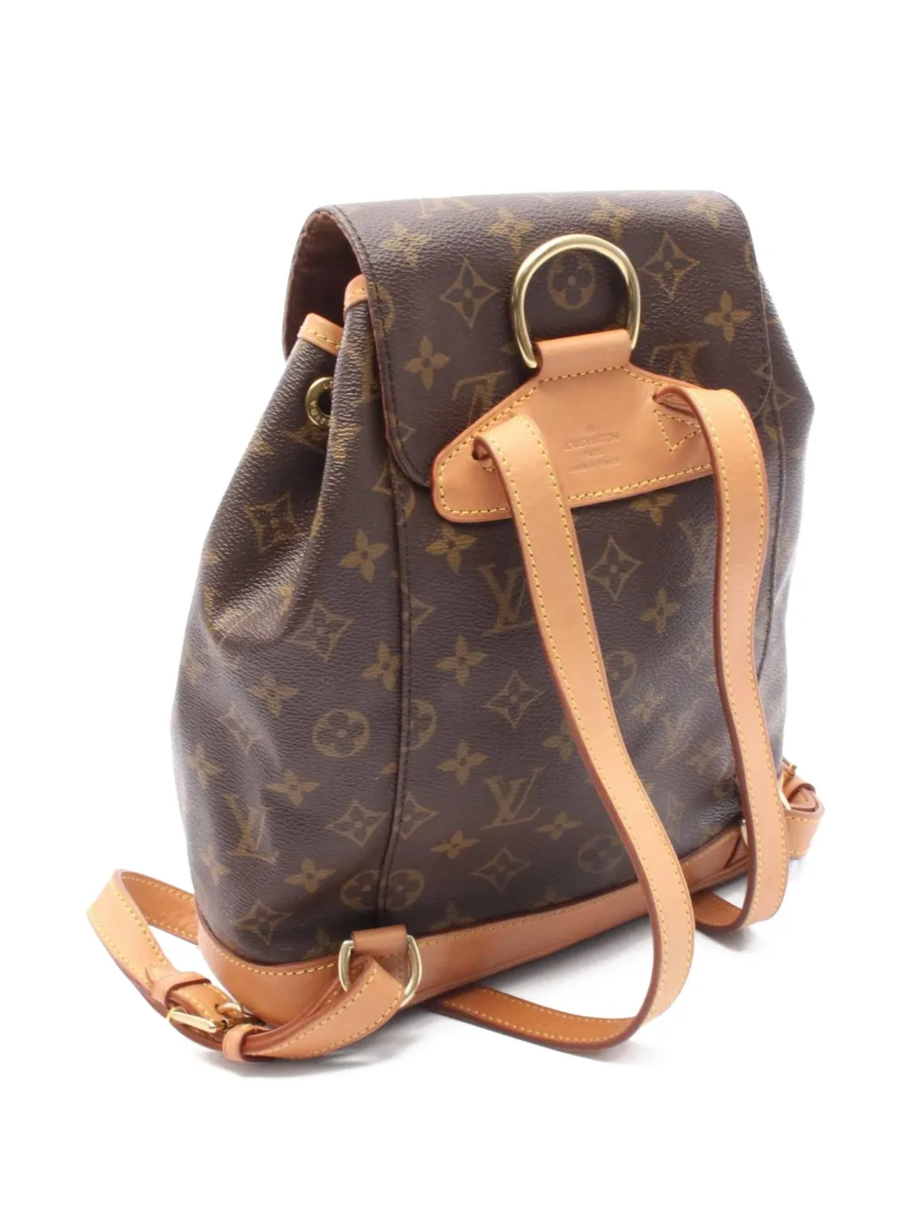 Pre-owned Louis Vuitton 2004 Montsouris Mm Backpack In Brown