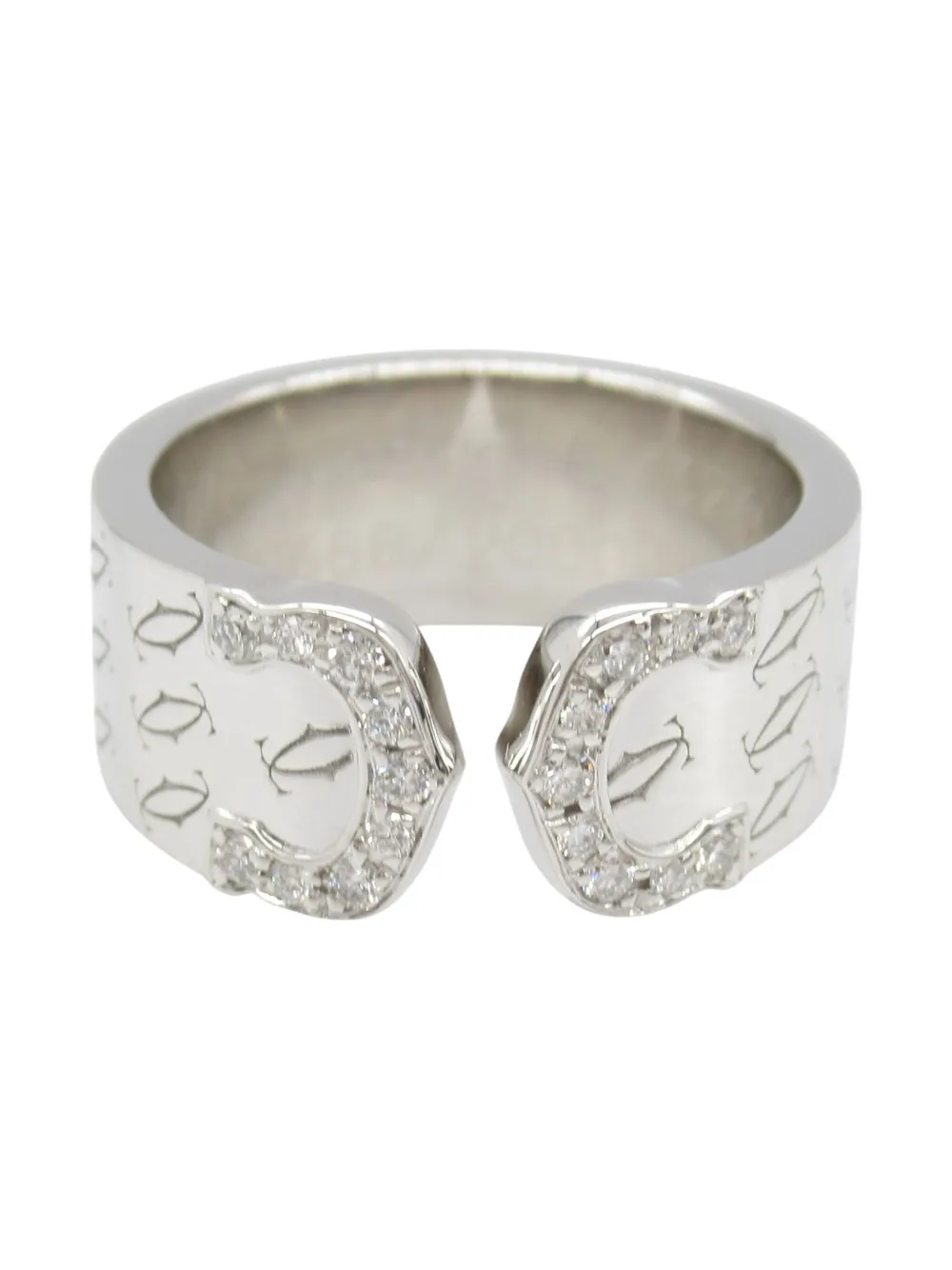 Cartier 2010s 18K white gold 2C diamond ring - シルバートーン Cartier 2010s 18K white gold 2C diamond ring - シルバートーン