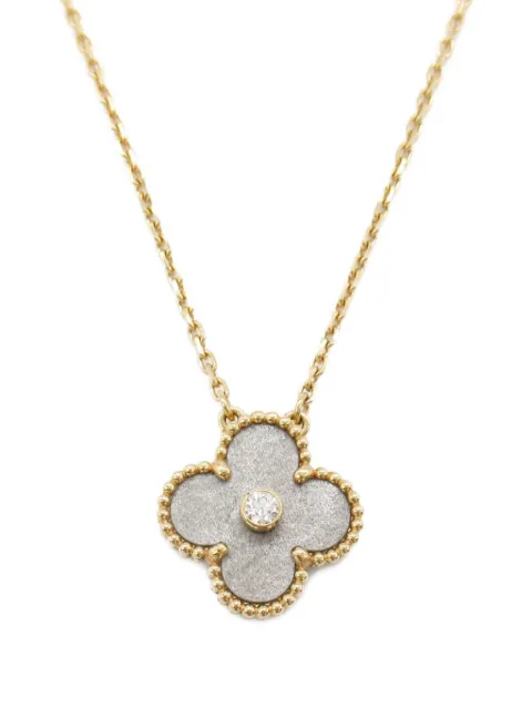 Van Cleef & Arpels Vintage 2010s 18K yellow gold Alhambra diamond necklace