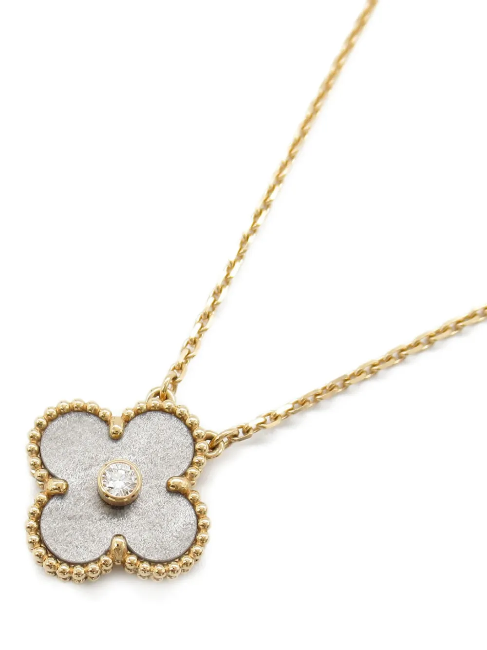 Van Cleef & Arpels Vintage 2010s 18K yellow gold Alhambra diamond necklace | Image 2