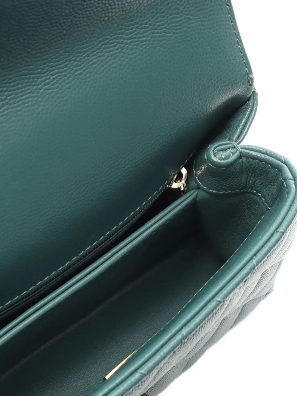 Pre-owned Chanel 2021 Coco Handle Xxs Two-way Handbag In Green