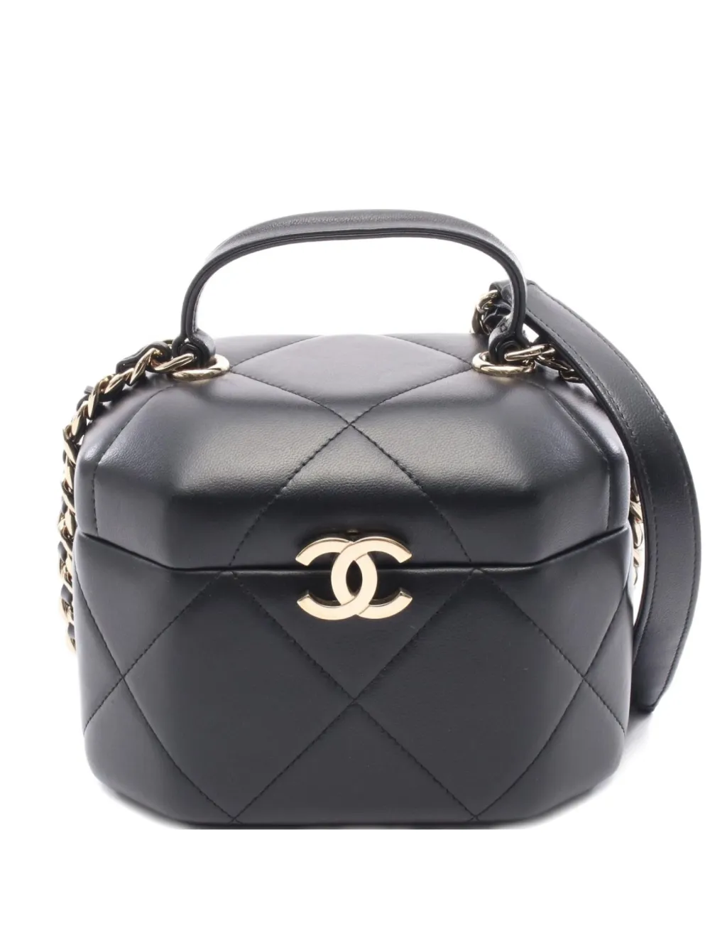 CHANEL Pre-Owned 2021 マテラッセ ショルダーバッグ S - ブラック CHANEL Pre-Owned 2021 マテラッセ ショルダーバッグ S - ブラック