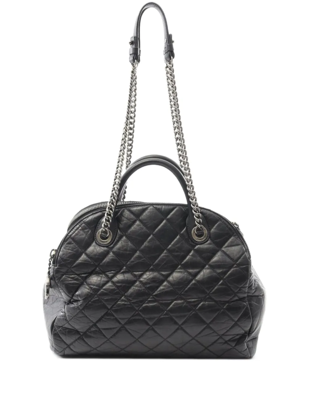 CHANEL Pre-Owned 2012-2013 キルティング 2wayハンドバッグ - ブラック CHANEL Pre-Owned 2012-2013 キルティング 2wayハンドバッグ - ブラック