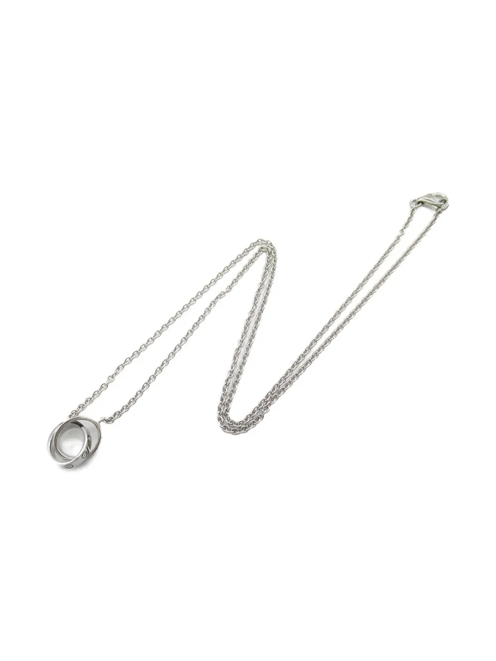 Pre-owned Cartier 2010s 18k White Gold Love Necklace
