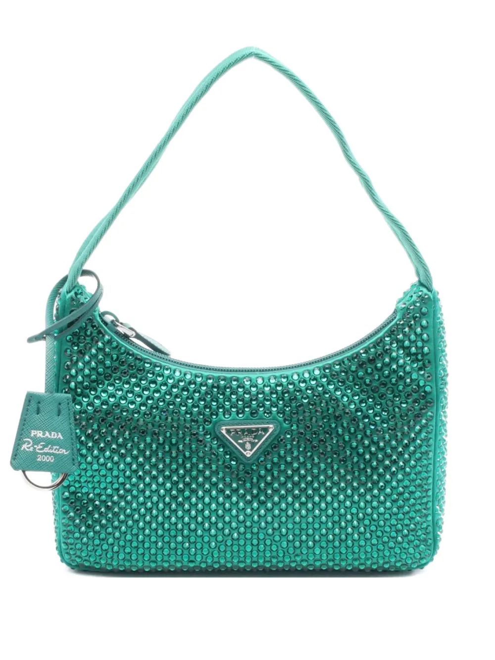 Pre-owned Prada 2020s Re-edition 2000 Handbag In Green