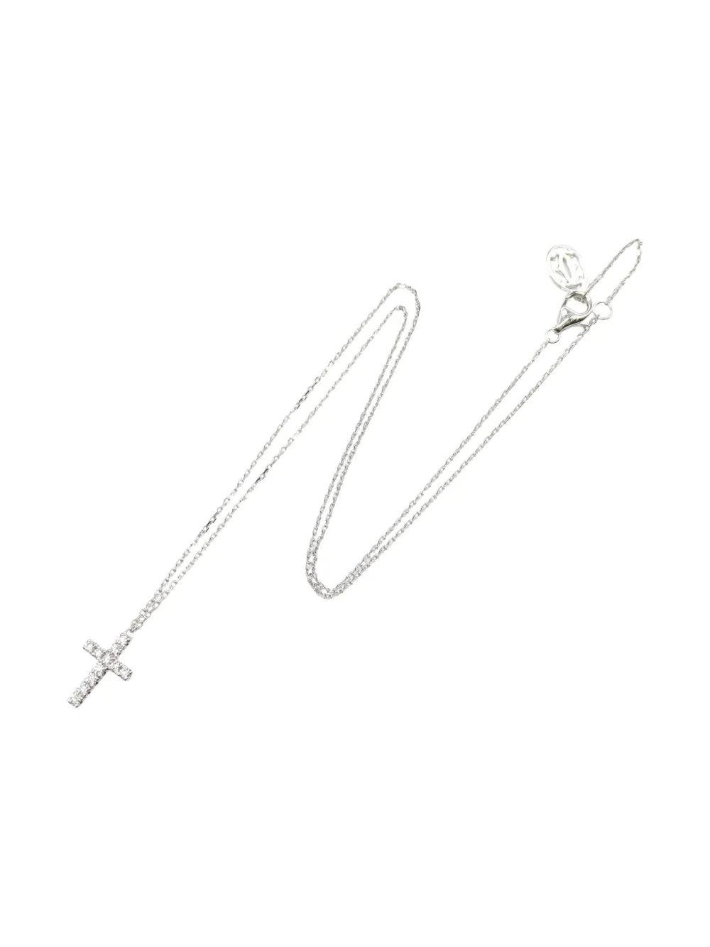 Cartier 2010s クロス ダイヤモンド ネックレス 18Kホワイトゴールド - シルバートーン Cartier 2010s クロス ダイヤモンド ネックレス 18Kホワイトゴールド - シルバートーン