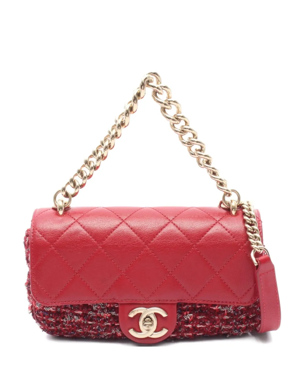 CHANEL Pre-Owned 2017-2018 matelassé shoulder bag - レッド CHANEL Pre-Owned 2017-2018 matelassé shoulder bag - レッド