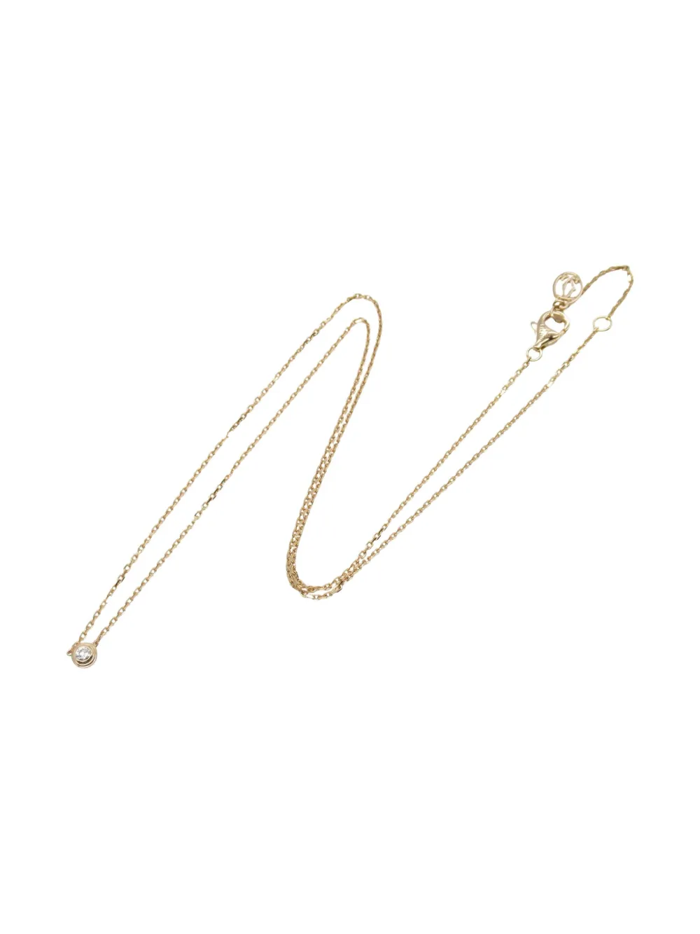 Cartier 2010s 18K rose gold extra small Damour necklace - ゴールドトーン Cartier 2010s 18K rose gold extra small Damour necklace - ゴールドトーン