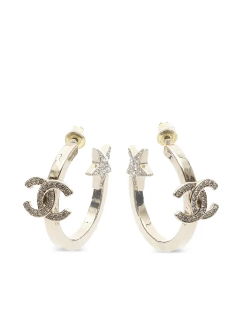 CHANEL Pre-Owned arracadas con detalle de estrella