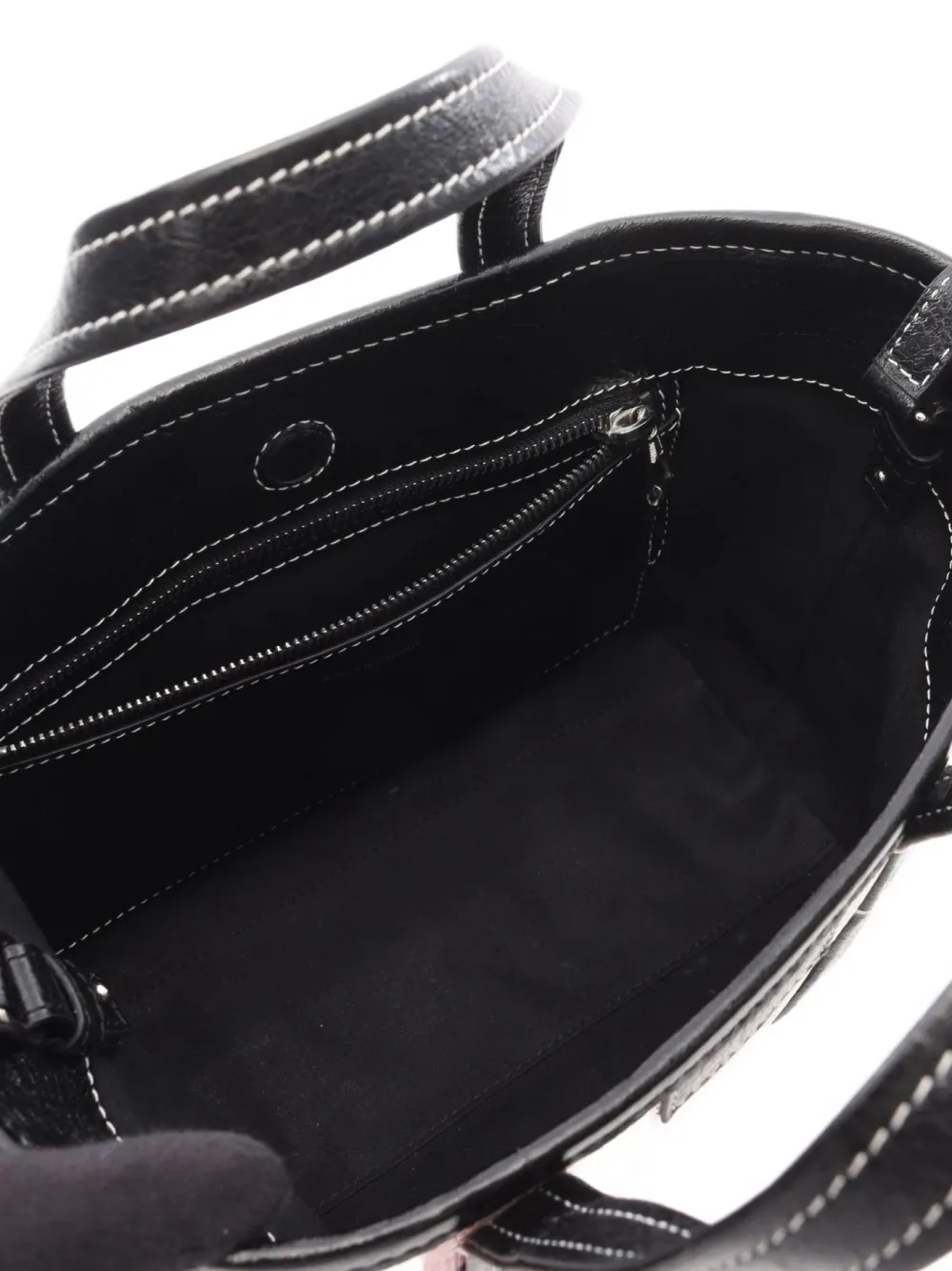 Pre-owned Balenciaga 2010s Small Barbes Two-way Handbag In White