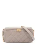 CHANEL Pre-Owned 2019 Boy Chanel wallet on chain - Neutrals
