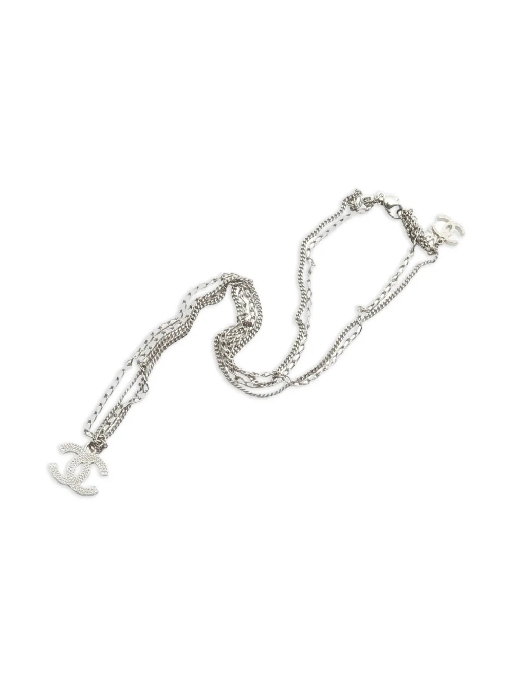CHANEL Pre-Owned 1986-1988 Coco Mark necklace | Silver | Image 1