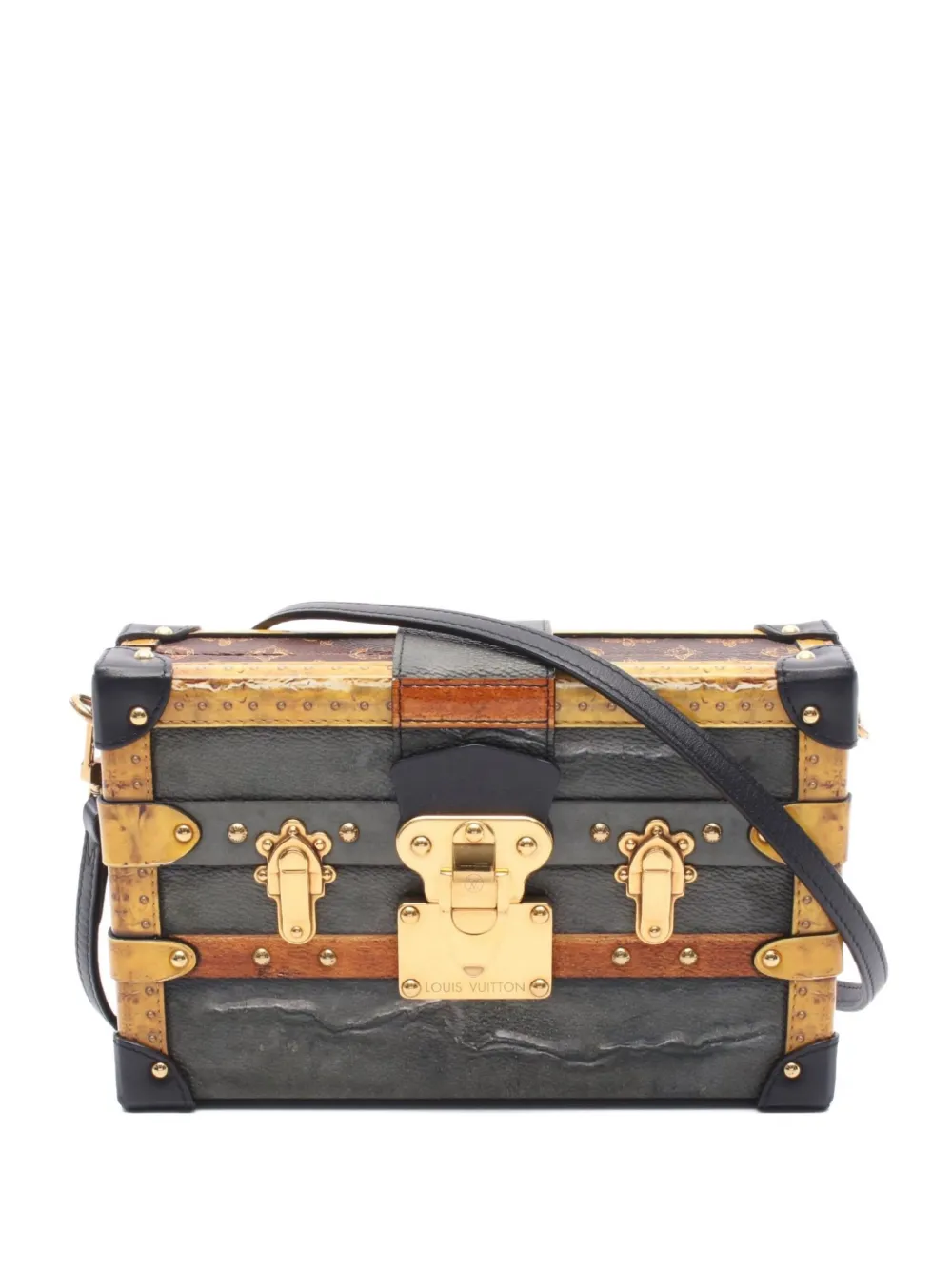 Louis Vuitton Pre-Owned 2018 Petit Malle clutch bag - グレー Louis Vuitton Pre-Owned 2018 Petit Malle clutch bag - グレー