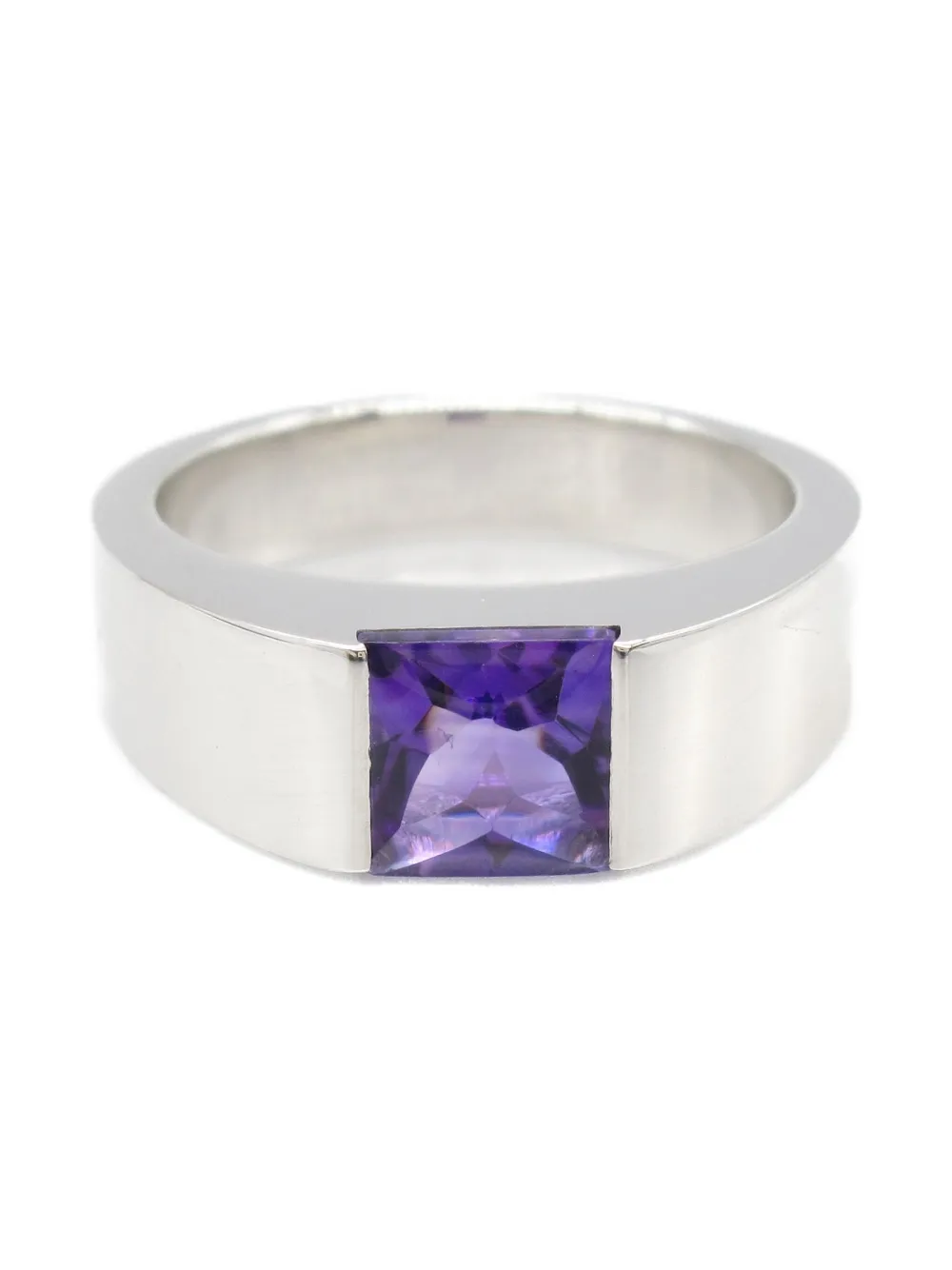 Cartier 2010s 18K white gold amethyst ring - シルバートーン Cartier 2010s 18K white gold amethyst ring - シルバートーン