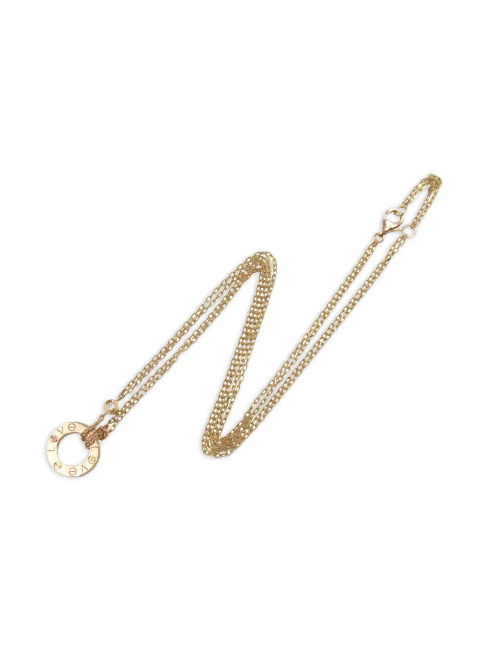 Cartier 2010s 18K rose gold Love Circle diamond and sapphire necklace | Image 2