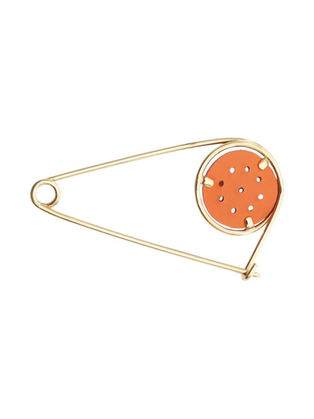 Loewe Pre-Owned 2010s Meccano Pin brooch - ゴールドトーン Loewe Pre-Owned 2010s Meccano Pin brooch - ゴールドトーン