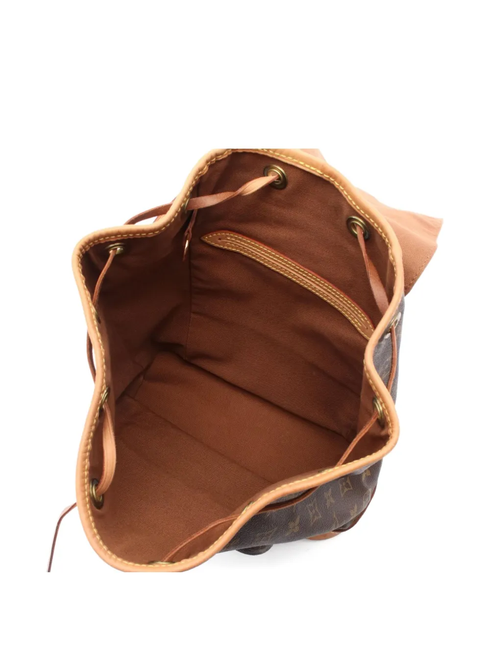 Pre-owned Louis Vuitton 2000 Montsouris Mm Backpack In Brown