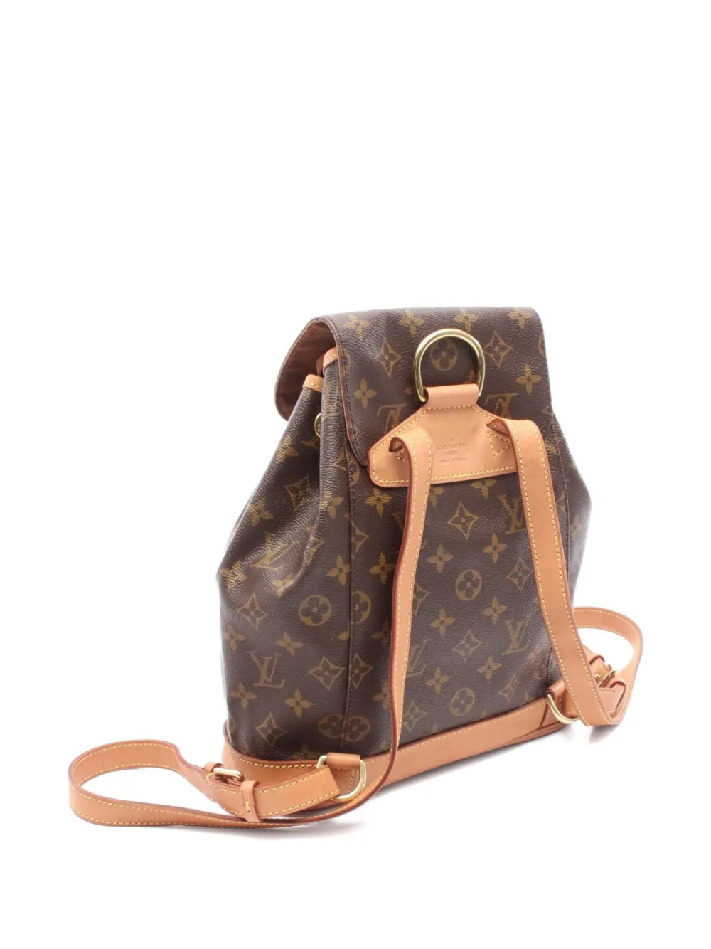 Pre-owned Louis Vuitton 2000 Montsouris Mm Backpack In Brown
